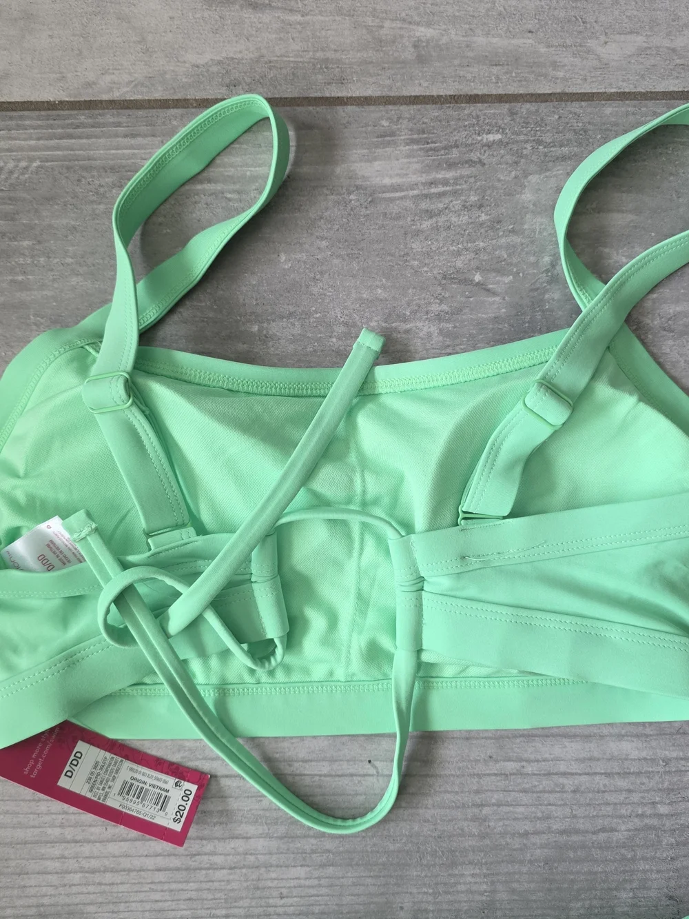💚NWT Xhilaration Bright Mint Green Bikini D/DD Top XL High Waist💚